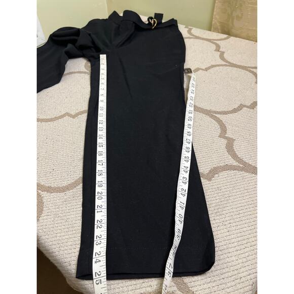 Ann Taylor The Petite Belted Ankle Linen Blend Black Pants, Size 4P - Picture 9 of 15